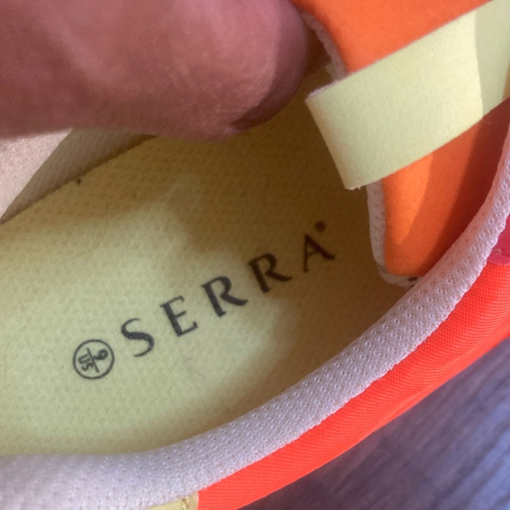 Serra Bright Orange and Soft Yellow Footwear